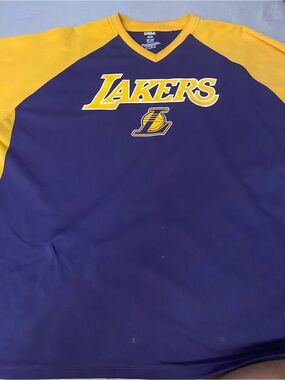 NBA Purple and Gold V‑Neck Team Pullover
